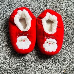 Cozy Santa Slippers - Red and White Holiday Plush